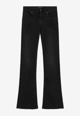 Balenciaga Logo Patch Boot-Cut Jeans Black 838692TSWC3/R_BALEN-8582