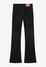 Balenciaga Logo Patch Boot-Cut Jeans Black 838692TSWC3/R_BALEN-8582