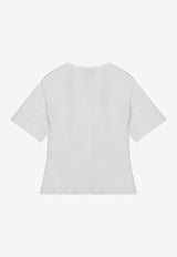 Alexander McQueen Corset Style Poplin Top White 838911QAABT/R_ALEXQ-9000