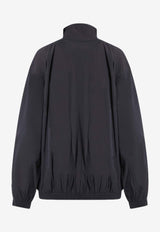 Balenciaga Logo Embroidered Zip-Up Jacket Black 839171TRO31/R_BALEN-1055