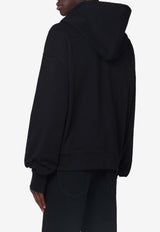 Represent Initial Zip-Up Hooded Sweatshirt Black INM414CO/R_REPRE-001