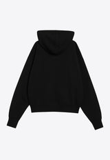 Alexander McQueen Logo Zip-Up Hooded Sweatshirt Black 839217QTADU/R_ALEXQ-0548