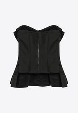 Alexander McQueen Strapless Corset Top Black 839622QEAGH/R_ALEXQ-1000