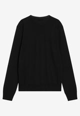 Alexander McQueen Inverted Skull Wool Knit Sweater Black 839686Q1BEC/R_ALEXQ-1218