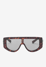 Gucci Double G Rectangular Sunglasses Gray 839997J0740/R_GUC-2312