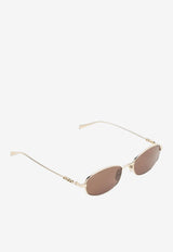 Gucci Cut-Out Logo Oval Sunglasses Brown 840020I3330/R_GUC-8023