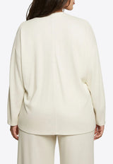 Mat Fashion V-neck Knitted Sweater Off-white 8401.1029.W_OFF-WHITE