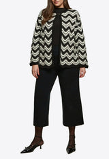 Mat Fashion Chevron Knit Open Cardigan Multicolor 8401.5012.W_GREY