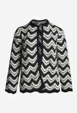 Mat Fashion Chevron Knit Open Cardigan Multicolor 8401.5012.W_GREY