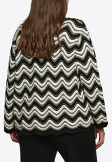Mat Fashion Chevron Knit Open Cardigan Multicolor 8401.5012.W_GREY