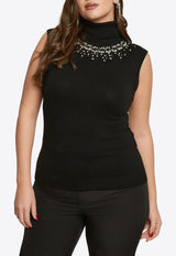 Mat Fashion Embellished Knitted Top Black 8404.1009.Ν.W_BLACK