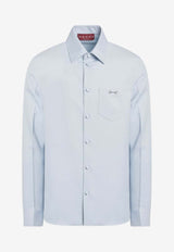 Gucci Horsebit Buttoned Shirt Light Blue 841624ZAT43/R_GUC-4147