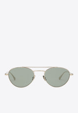 Saint Laurent Logo Aviator Sunglasses Green 843062Y9969/R_YSL-8002