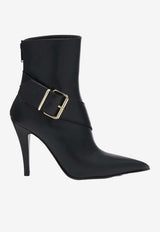 Alexander McQueen Heron 105 Buckle Ankle Boots Black 846022WIAJD 1064