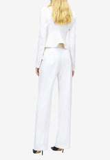 Alexander McQueen Single-Breasted Tuxedo Jacket White 847009QJAAC 9016