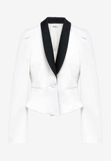 Alexander McQueen Single-Breasted Tuxedo Jacket White 847009QJAAC 9016