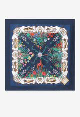 Gucci Printed Silk Twill Scarf Blue 8473433G001/R_GUC-4068