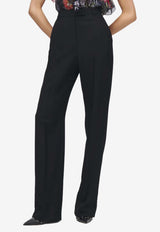 Alexander McQueen High-Waisted Tailored Pants Black 847381QJAAC 1000
