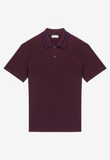 Alexander McQueen Logo Jacquard Polo T-shirt Bordeaux 847736QXAAK 5050
