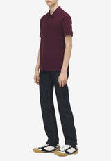 Alexander McQueen Logo Jacquard Polo T-shirt Bordeaux 847736QXAAK 5050