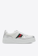 Gucci Signature Web Leather Sneakers White 848317AAFMN/R_GUC-8147
