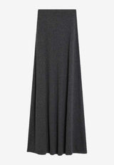 Balenciaga Wool Maxi Skirt Gray 849932T1754/R_BALEN-8519