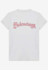 Balenciaga Graphic Print Crewneck T-shirt White 850263TTVH6/R_BALEN-9012