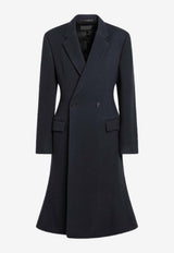 Balenciaga Double-Breasted Wool Coat Navy 850608TQU14/R_BALEN-8230