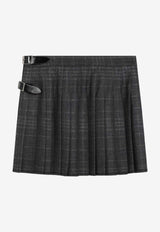 Balenciaga Shadow-Effect Tartan Check Mini Skirt Gray 850673TQT01/R_BALEN-1240