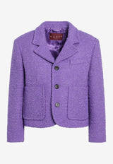 Gucci Bouclé Cropped Jacket Purple 851582Z7AWX/R_GUC-5007