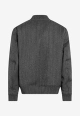 Gucci Zip-Up Bomber Jacket Gray 851637ZATIK/R_GUC-9024