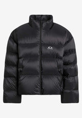Balenciaga Logo Printed Down Jacket Black 852049TNO12/R_BALEN-1000