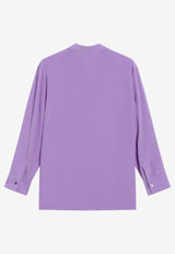 Gucci Buttoned Silk Shirt Purple 853004Z7AXX/R_GUC-5007