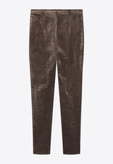 Gucci Stretch Velvet Leggings Brown 854586ZAUG7/S_GUC-1209