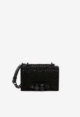 Alexander McQueen Mini Crystal Embroidery Jeweled Clutch Bag Black 8548481BLDA 1000