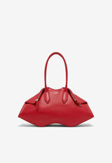 Alexander McQueen Manta Calf Leather Shoulder Bag Red 8559971VDXA 6406