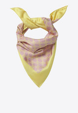 Gucci GG Supreme Silk Twill Scarf Pink 8564633G001/S_GUC-5875