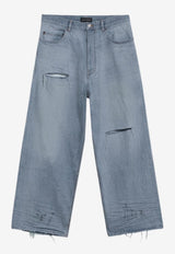 Balenciaga Baggy Ripped Jeans Blue 857216TTWB1/S_BALEN-4009
