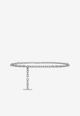 Alexander McQueen T-bar Chain Belt Palladium 857628J16SS 0443