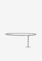 Alexander McQueen T-bar Chain Belt Palladium 857628J16SS 0443