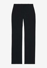 Alexander McQueen Wool Pinstripe Tailored Pants Black 858326QJAFX 1389