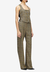 Alexander McQueen Country Check Tailored Pants Brown 858535QJAFR 9101