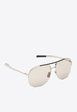 Gucci Navigator Logo Sunglasses Brown 861000I3330/S_GUC-8023