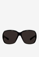 Gucci Square-Frame Logo Sunglasses Gray 865689-J1691-1012