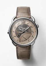 Arceau le Temps Suspendu 42mm Watch with Beige Matte Alligator Single Tour Strap