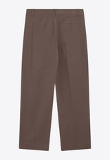 The Row Classic Straight-Leg Pants Taupe 8884W3897/Q_THERO-TAU