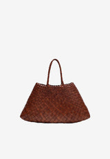 Dragon Diffusion Small Santa Croce Basket Bag Brown 8893LE/S_DRAGO-TA