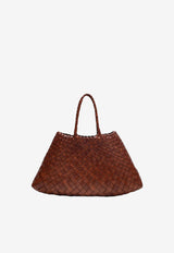 Dragon Diffusion Small Santa Croce Basket Bag Brown 8893LE/S_DRAGO-TA