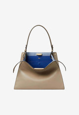 Medium Way Semi-Gloss Calf Leather Shoulder Bag