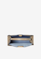 Medium Way Semi-Gloss Calf Leather Shoulder Bag